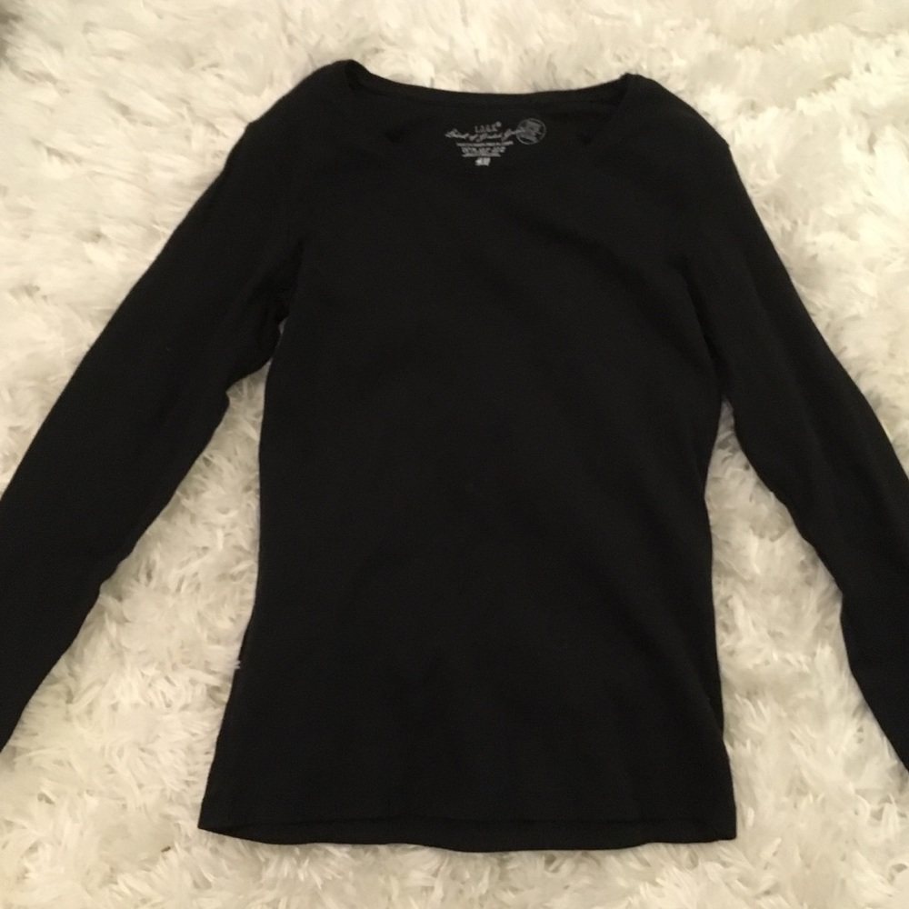 H&M plain black long sleeve tee